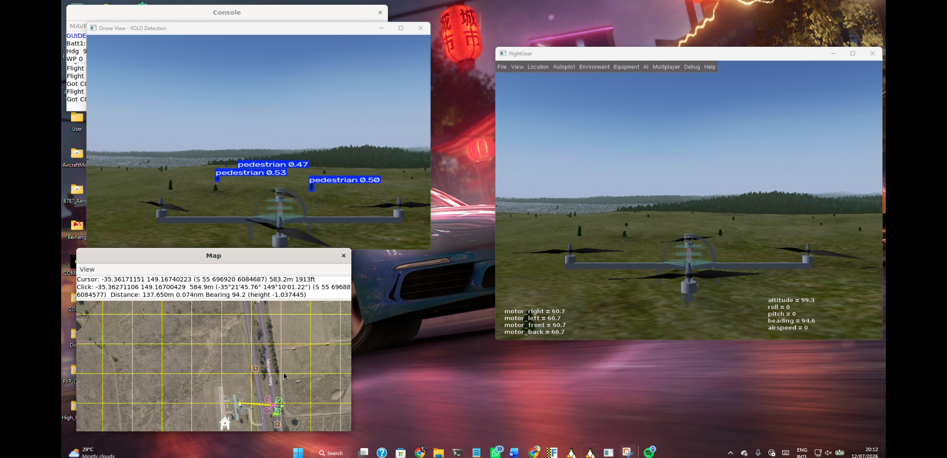 PHI-Drone YOLOv8 detection output